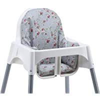 Los mejores  - Cojin para trona Ikea Antilop. Facil de instalar y lavar después de las comidas. Tela impermeable. (Floral)